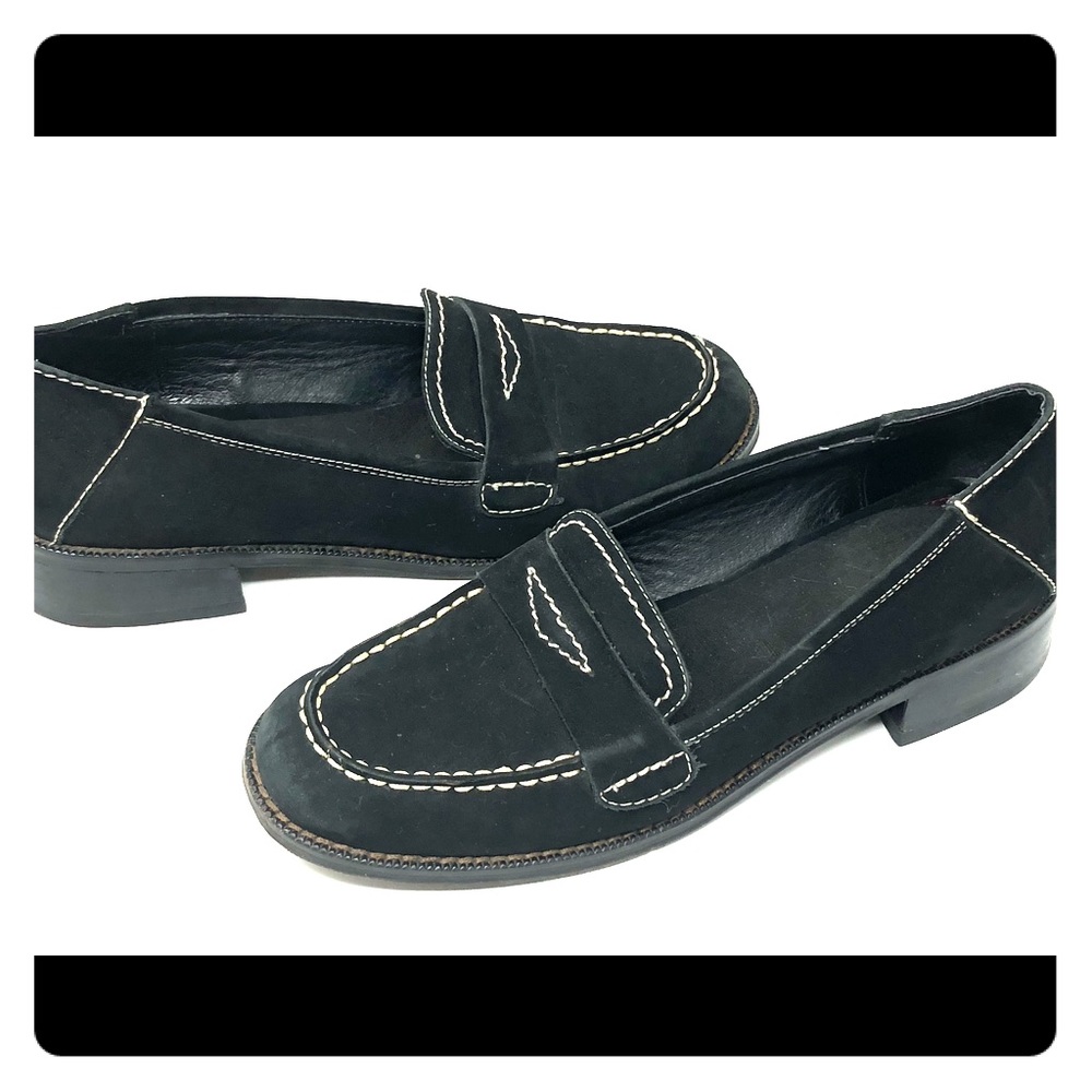 Aérosoles Black Suede Loafers Size 7M